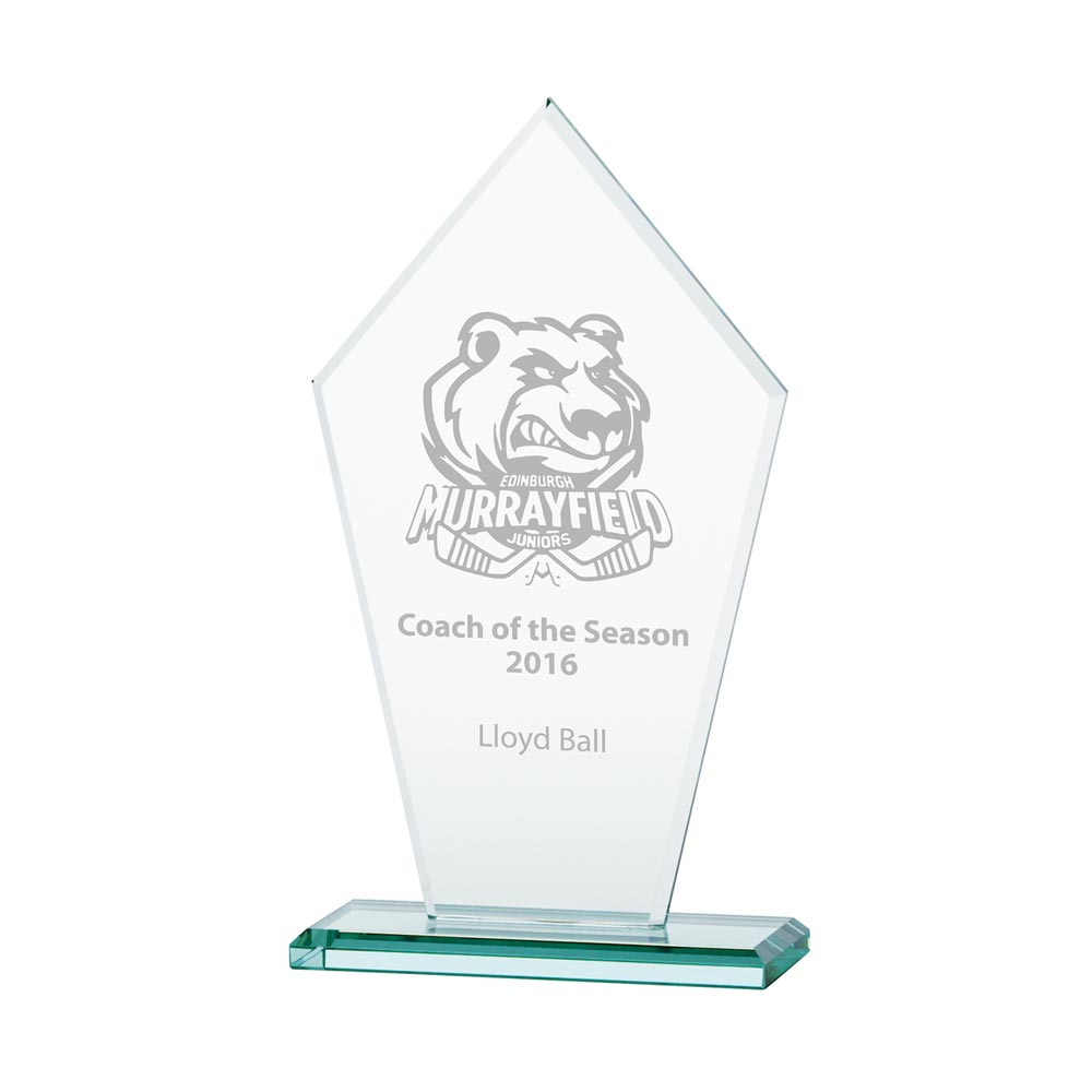 Victory Jade Glass Award 195mm  (8mm Thick)