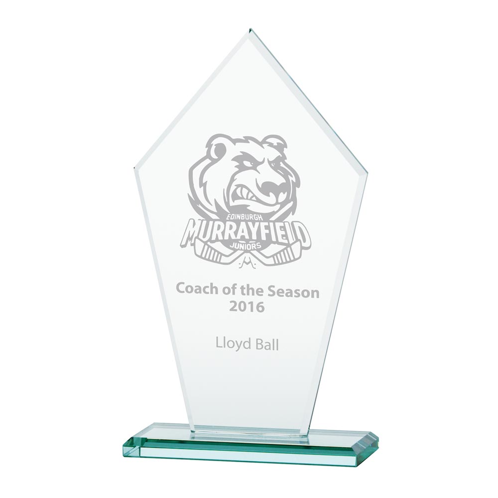 Victory Jade Glass Award 215mm  (8mm Thick)