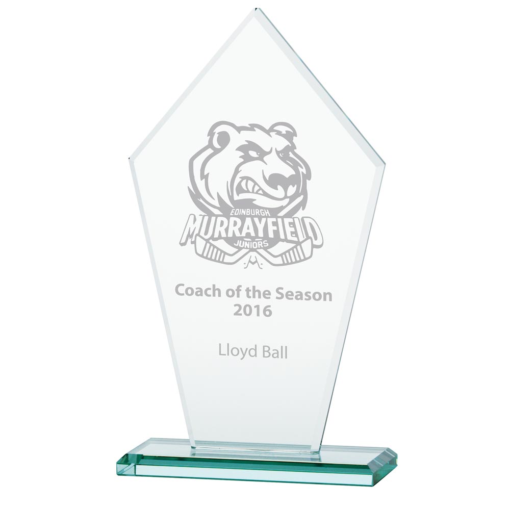 Victory Jade Glass Award 235mm  (8mm Thick)