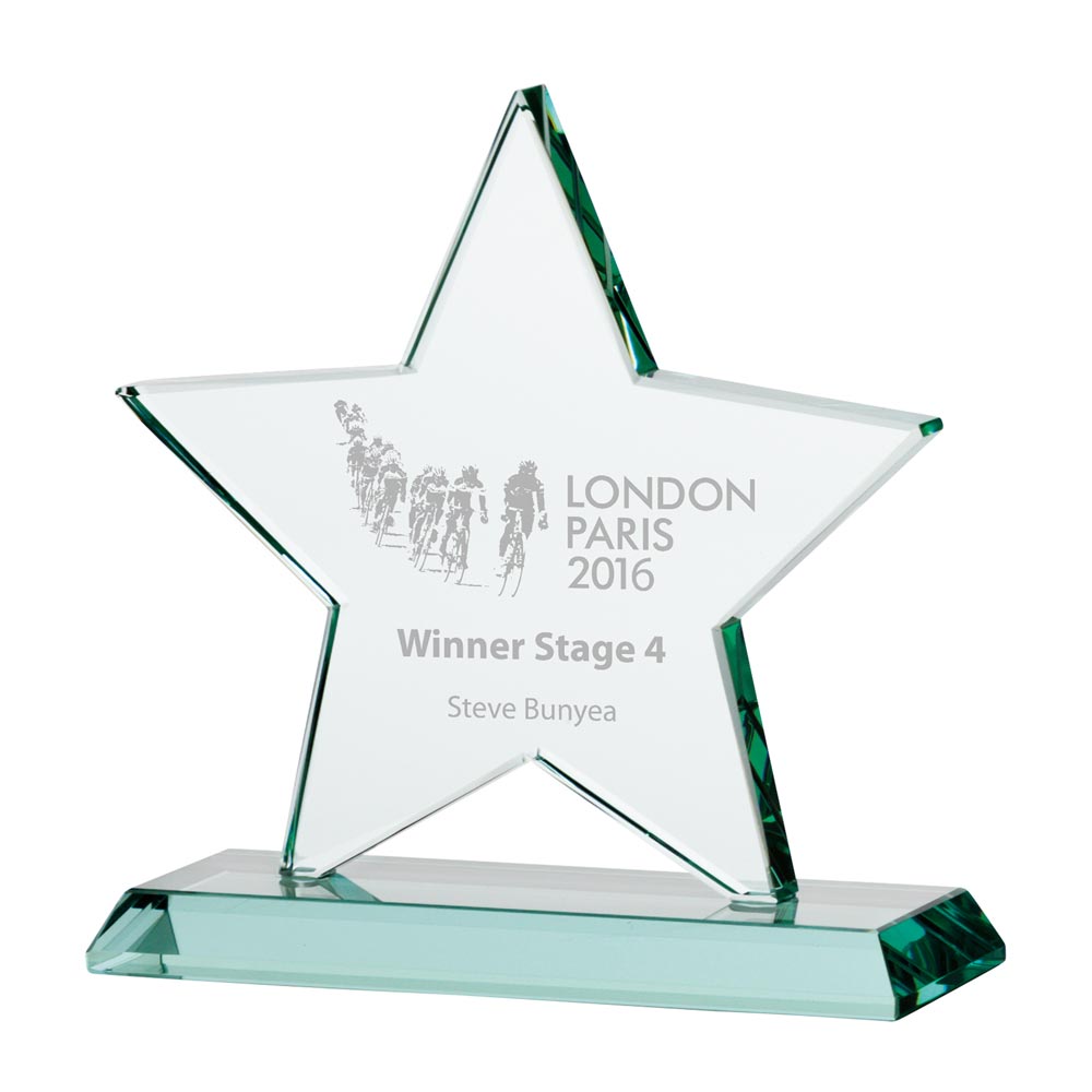 Galaxy Star Jade Glass Award 155mm  (12mm Thick)