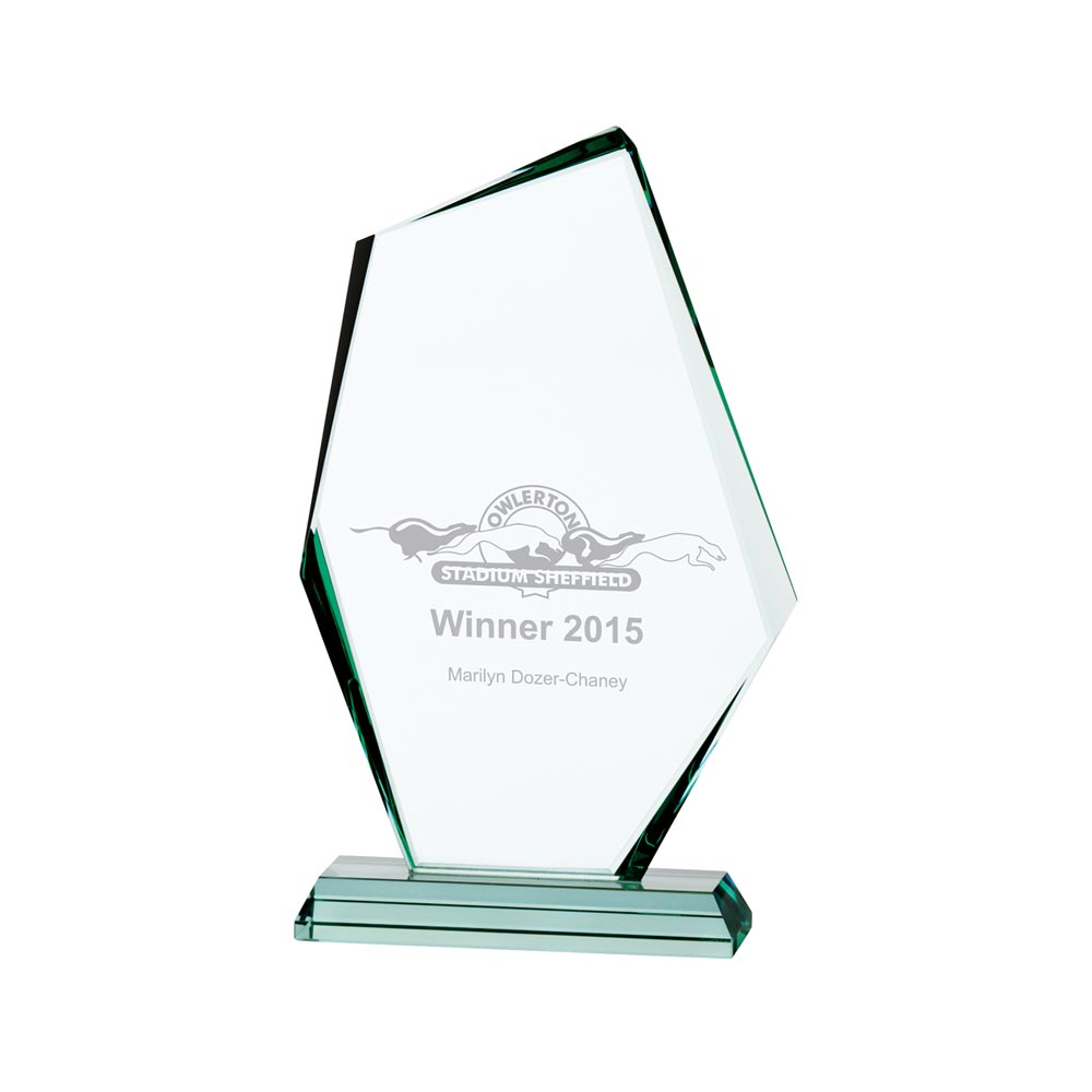 Discovery Jade Glass Award 190mm (19mm Thick)