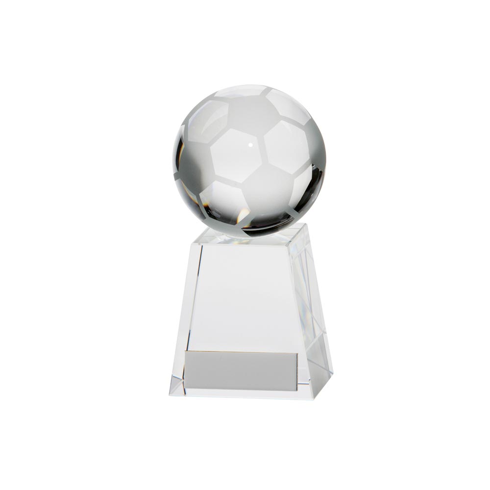 Voyager Football Crystal Award 125mm  (40mm Thick)