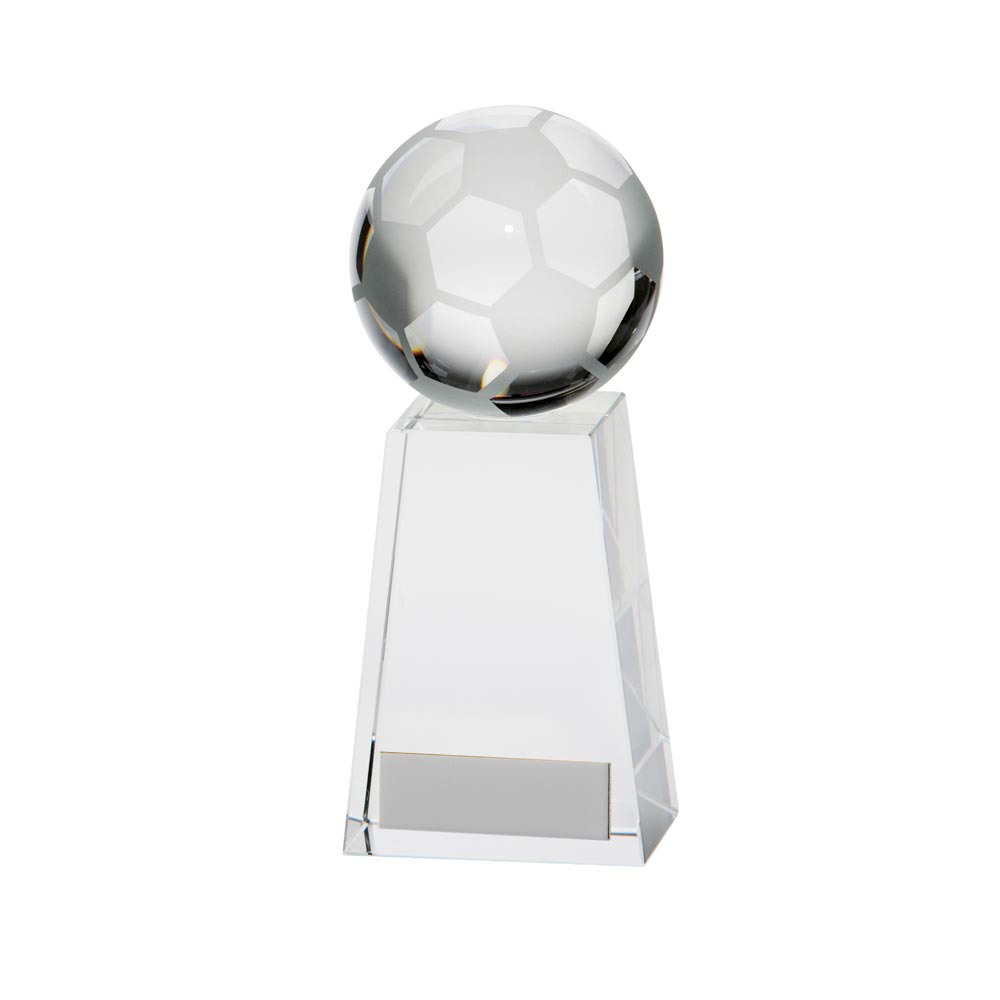 Voyager Football Crystal Award 145mm  (40mm Thick)