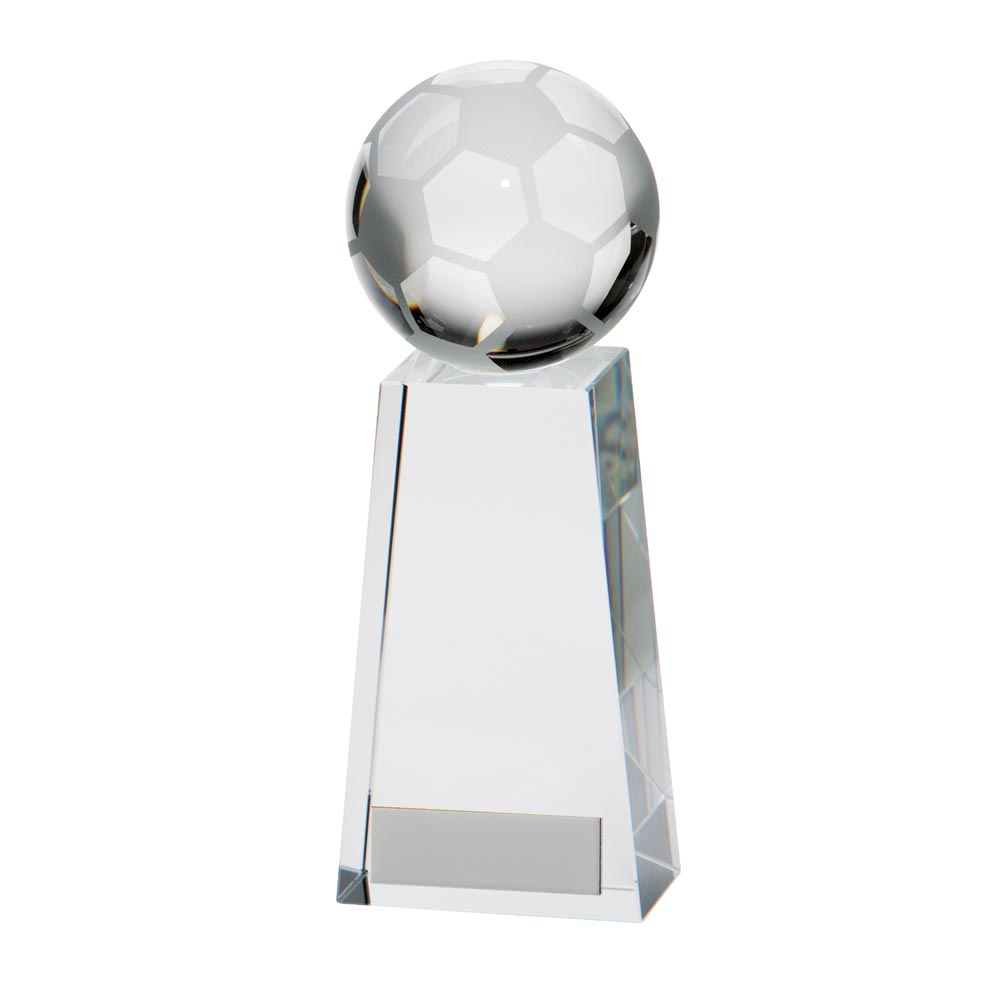 Voyager Football Crystal Award 165mm  (40mm Thick)