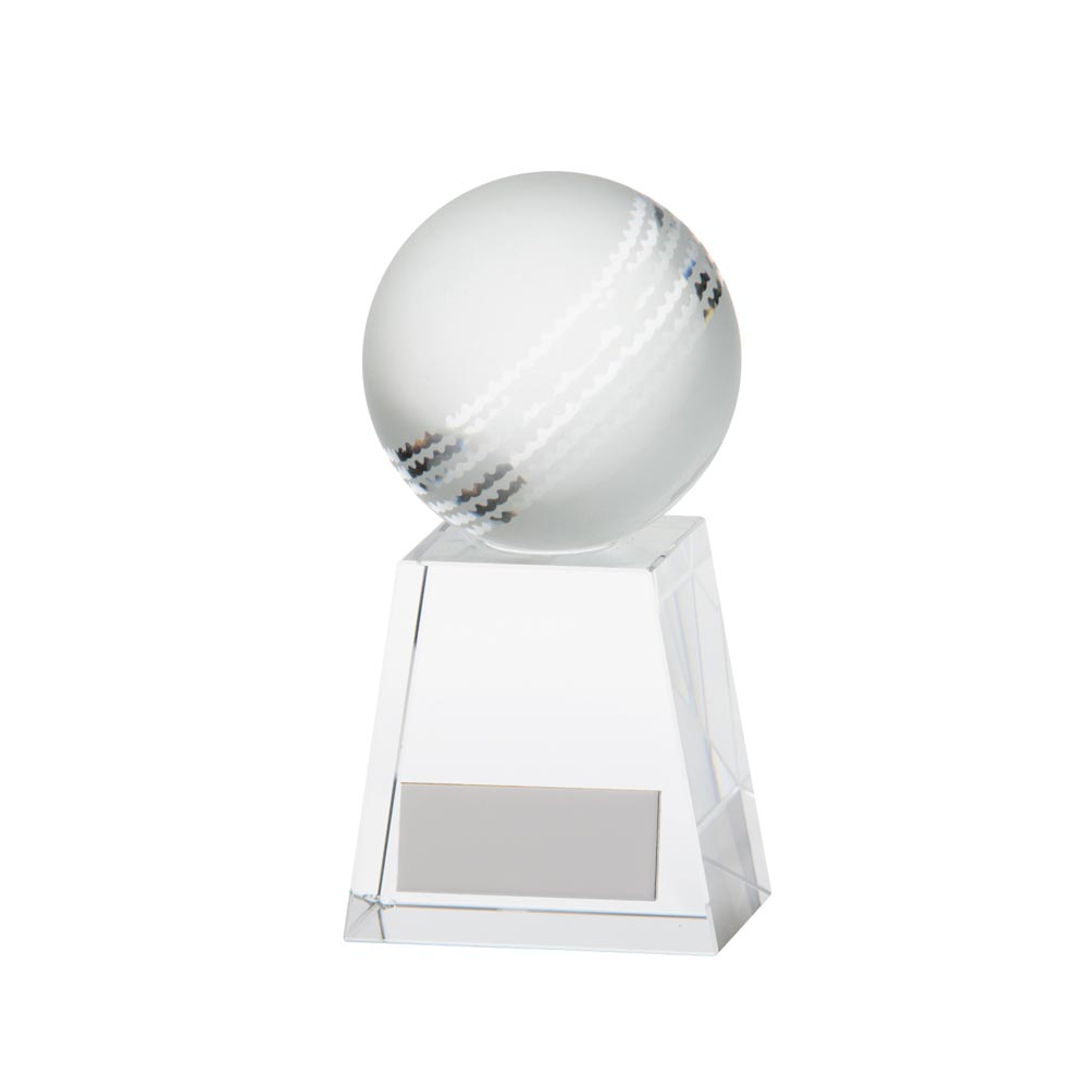 Voyager Cricket Crystal Award 125mm  (60mm Thick)