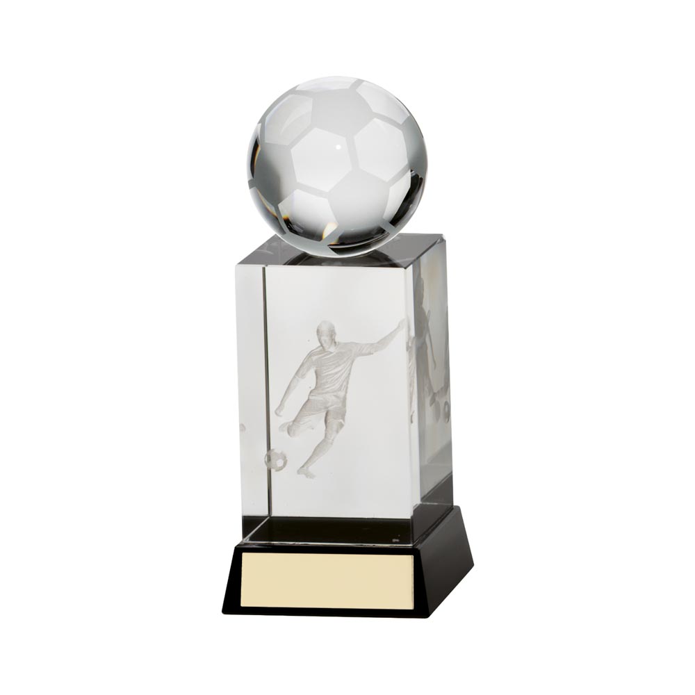 Sterling Football Crystal Award 145mm  (50mm Thick)