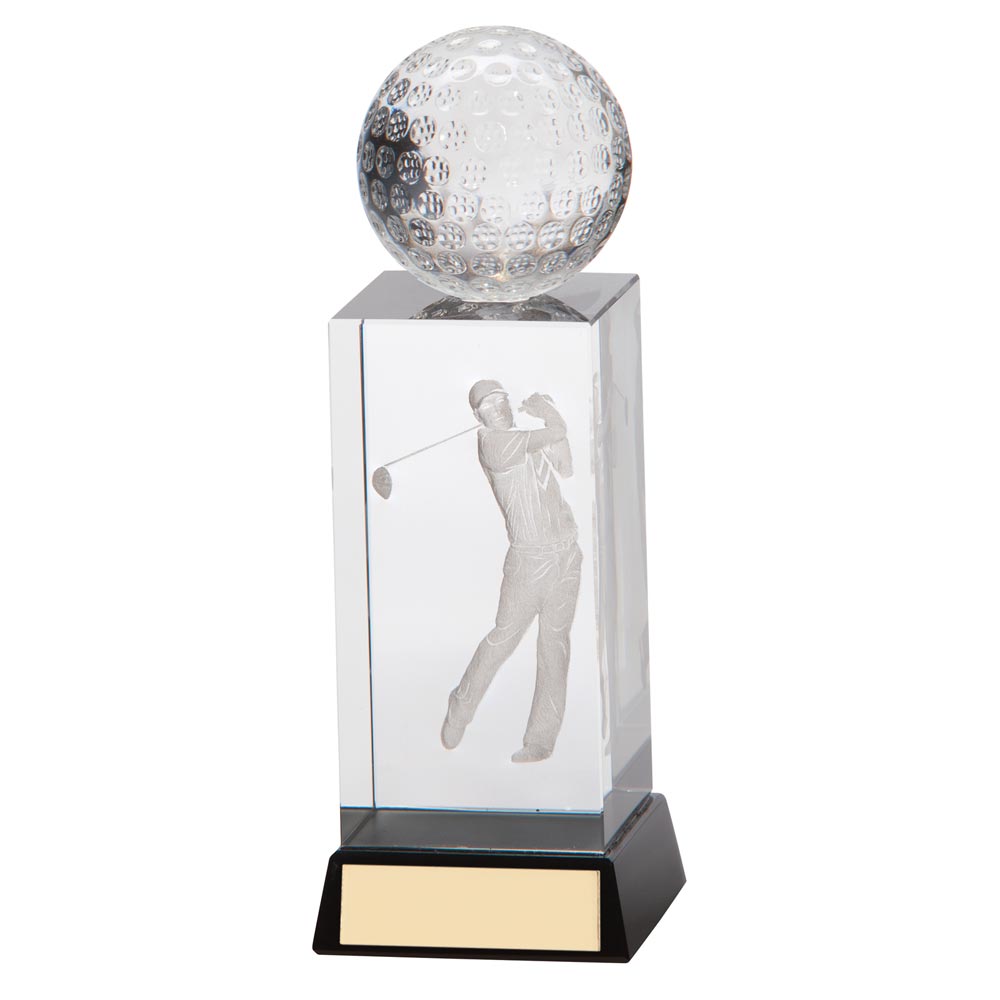 Stirling Golf Crystal Award 125mm  (50mm Thick)