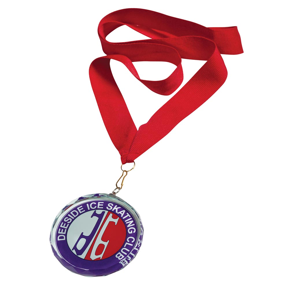Imperial Jade Glass Medal 70mm (5mm Thick)