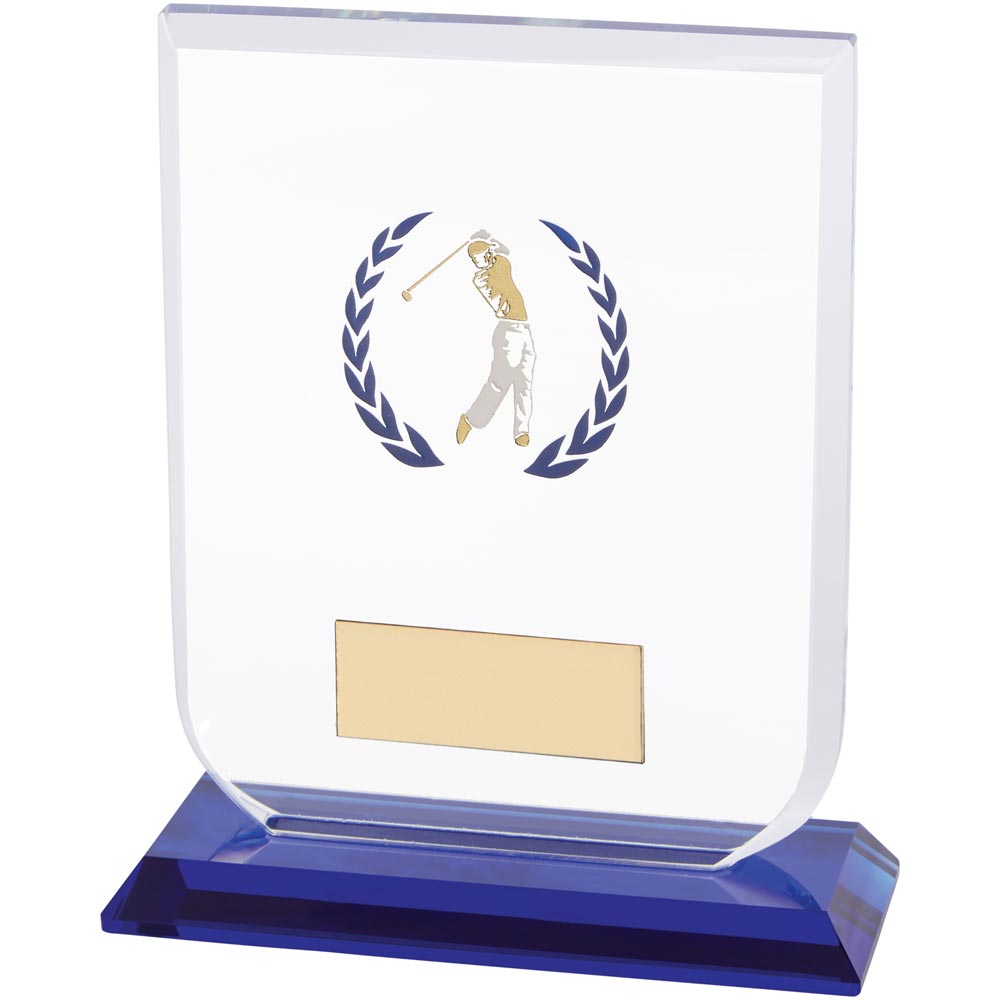 Gladiator Male Golf Glass Award 120mm   (10mm Thick)