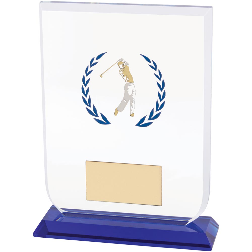 Gladiator Male Golf Glass Award 140mm  (10mm Thick)