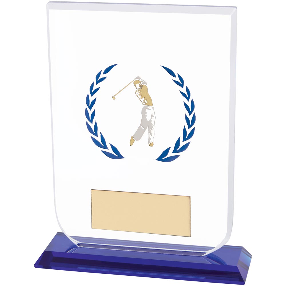 Gladiator Male Golf Glass Award 160mm  (10mm Thick)