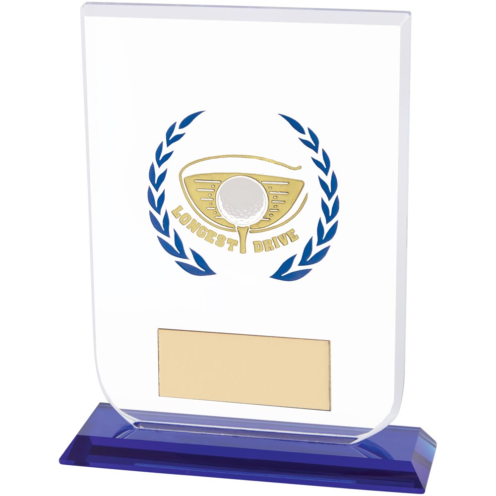 Gladiator Golf Longest Drive Award Glass 160mm  (10mm Thick)