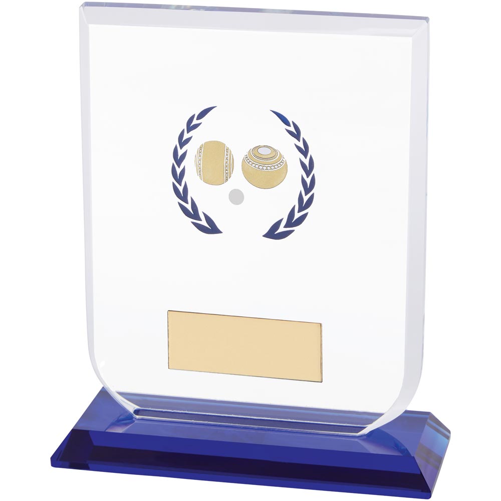 Gladiator Lawn Bowls Glass Award 120mm (10mm Thick)