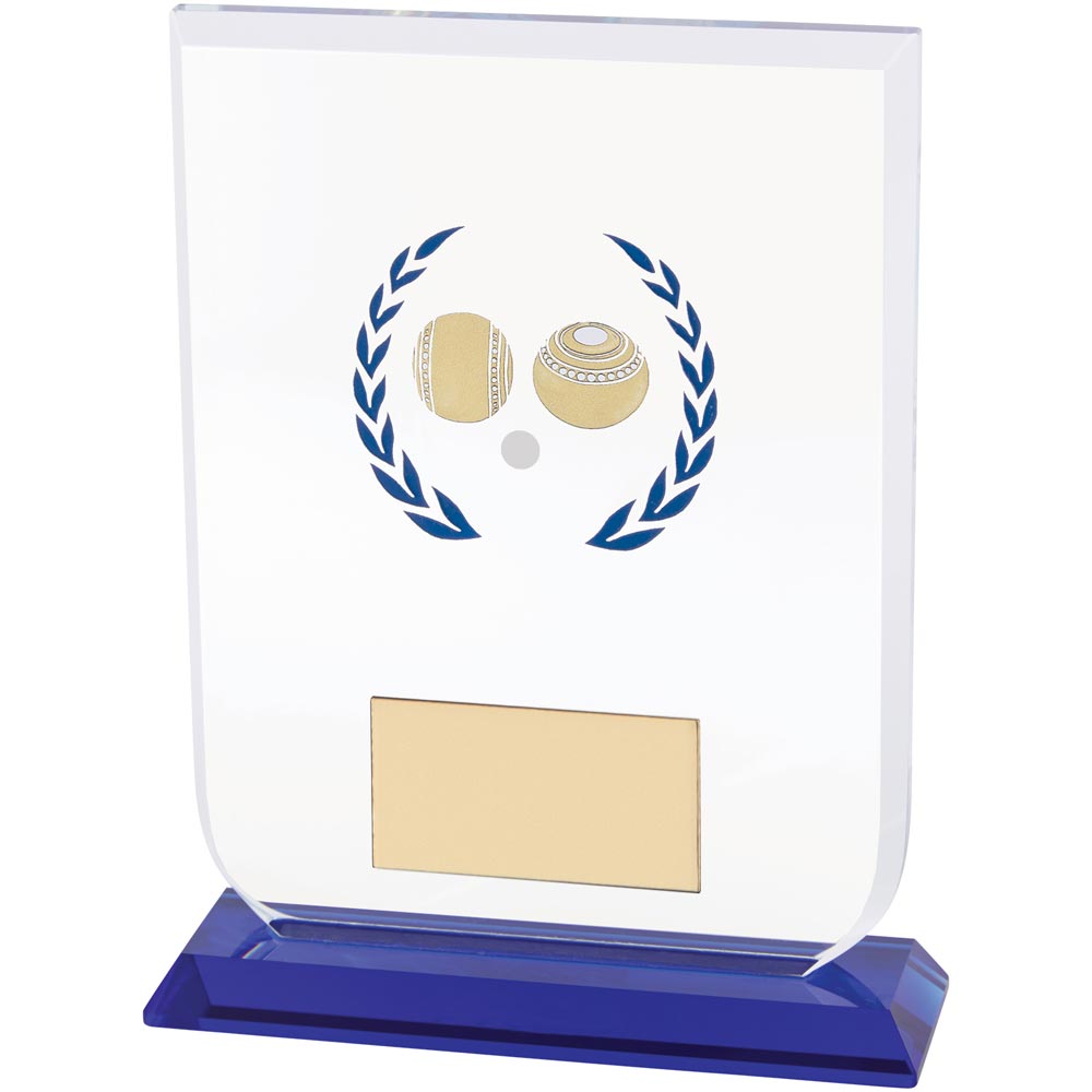 Gladiator Lawn Bowls Glass Award 140mm (10mm Thick)