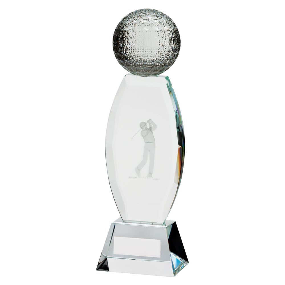 Infinity Golf Crystal Award 190mm (40mm Thick)