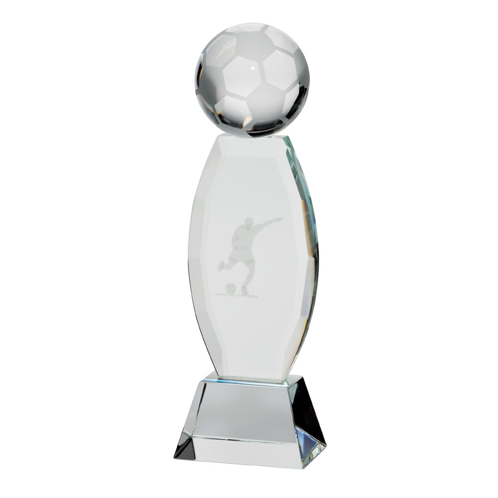 Infinity Football Crystal Award 230mm (50mm Thick)