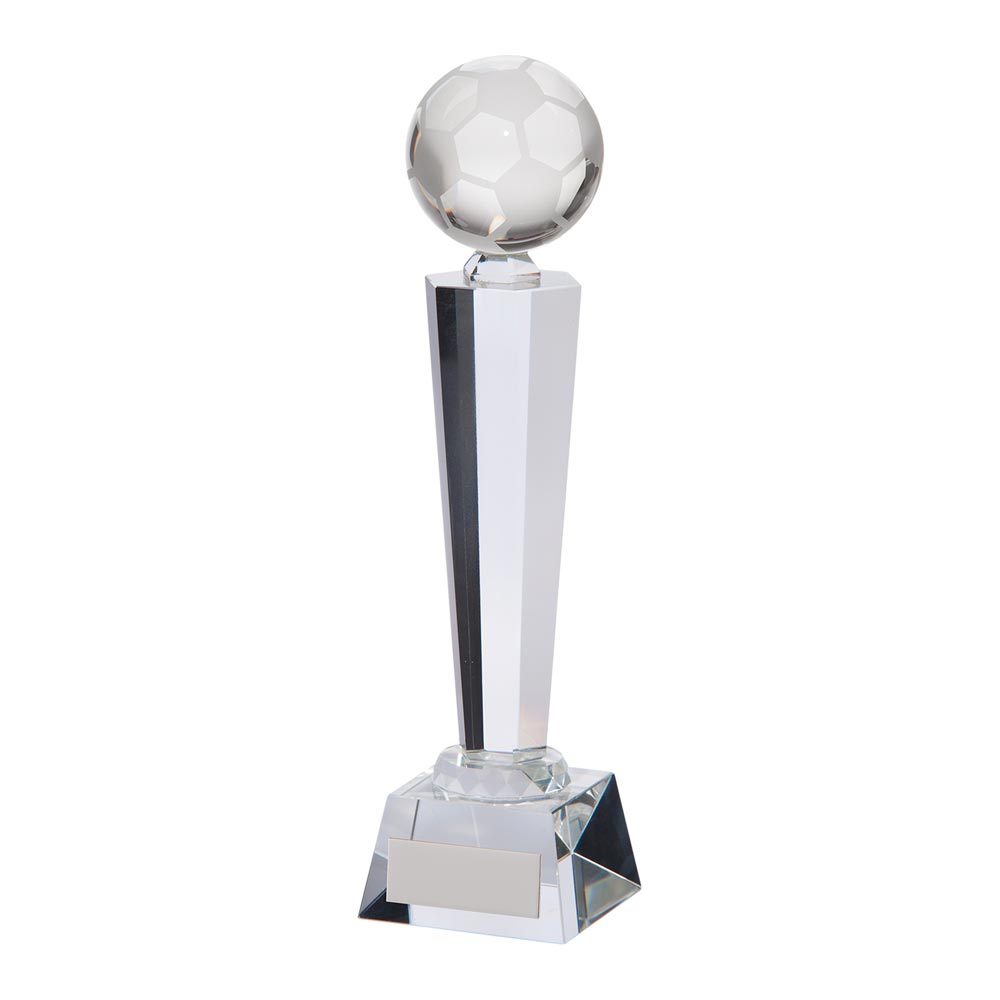 Interceptor Football Crystal Award 255mm  (60mm Thick)
