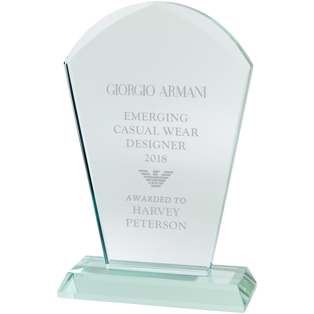 Explorer Jade Glass Award 190mm (15mm Thick)