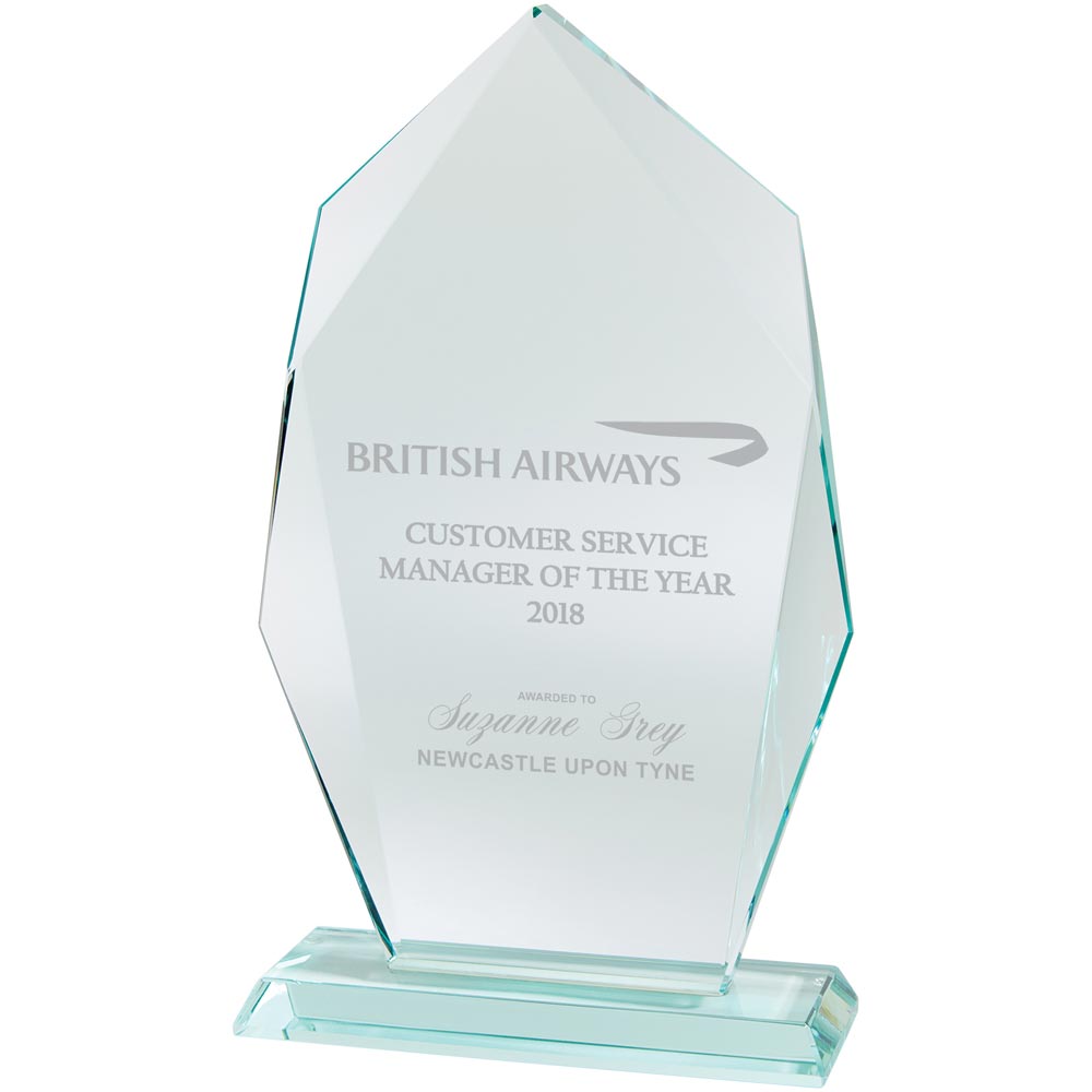 Innovate Jade Glass Award 215mm (15mm Thick)