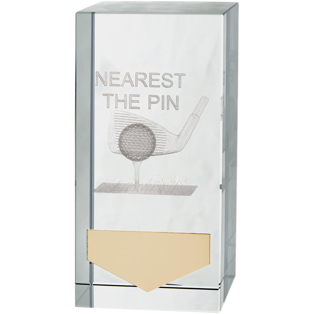 Inverness Golf Nearest The Pin Crystal Award 100mm  (50mm Thick)