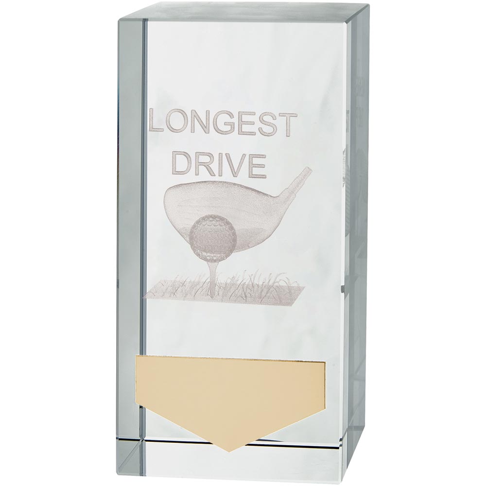 Inverness Golf Longest Drive Crystal Award100mm  (50mm Thick)