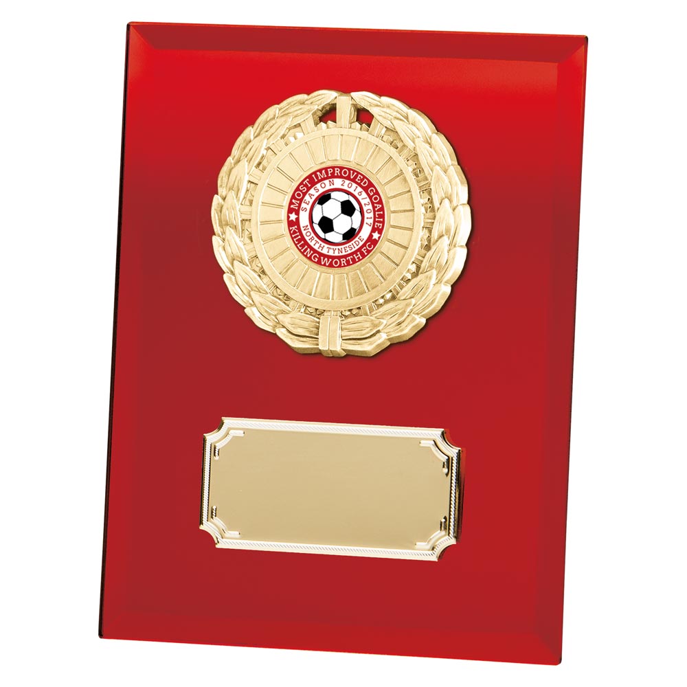 Mirage Multisport Mirror Plaque Red 180mm