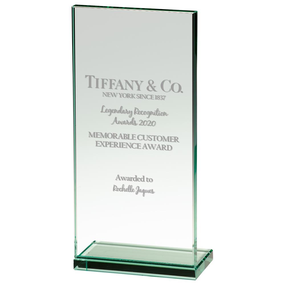 Austin Jade Glass Award 215mm  (12mm Thick)