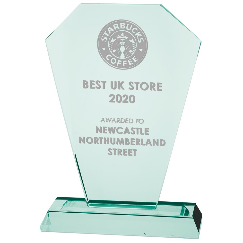 Charleston Jade Glass Award 200mm (15mm Thick)