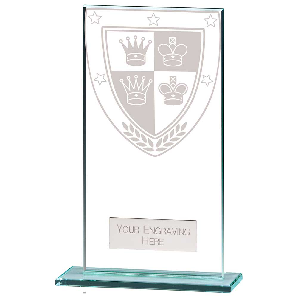Millennium Chess Jade Glass Award 160mm