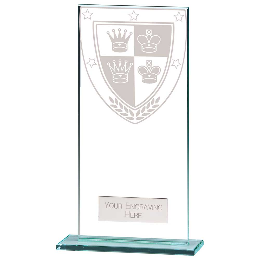 Millennium Chess Jade Glass Award 180mm