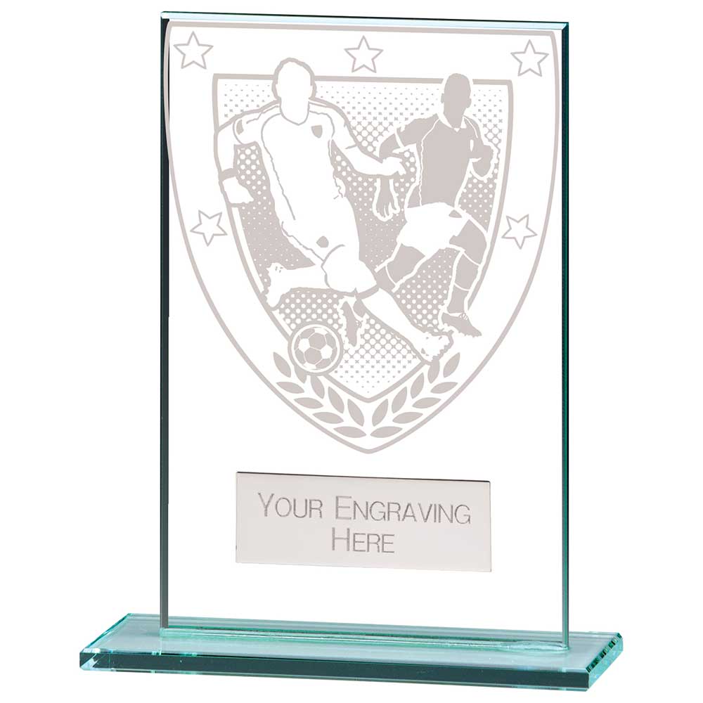 Millennium Football Jade Glass Award 125mm