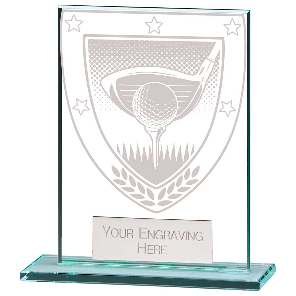 Millennium Golf Jade Glass Award 110mm