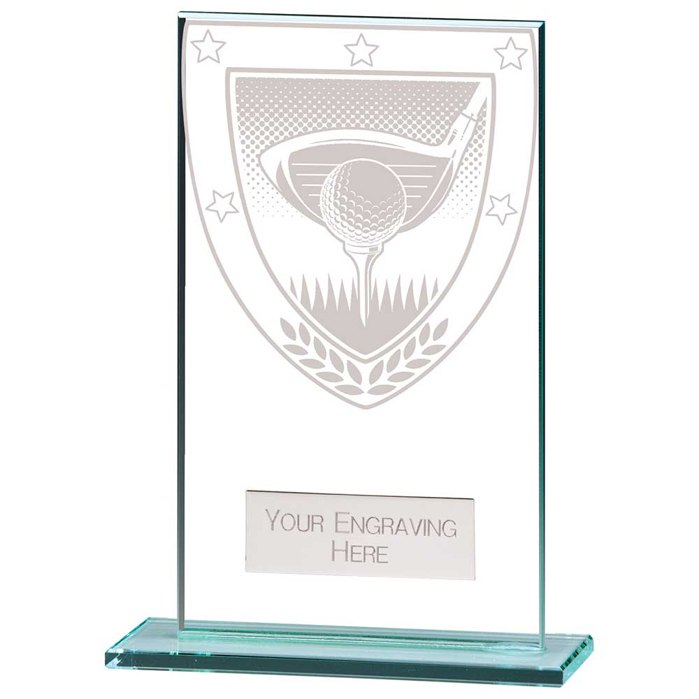 Millennium Golf Jade Glass Award 140mm