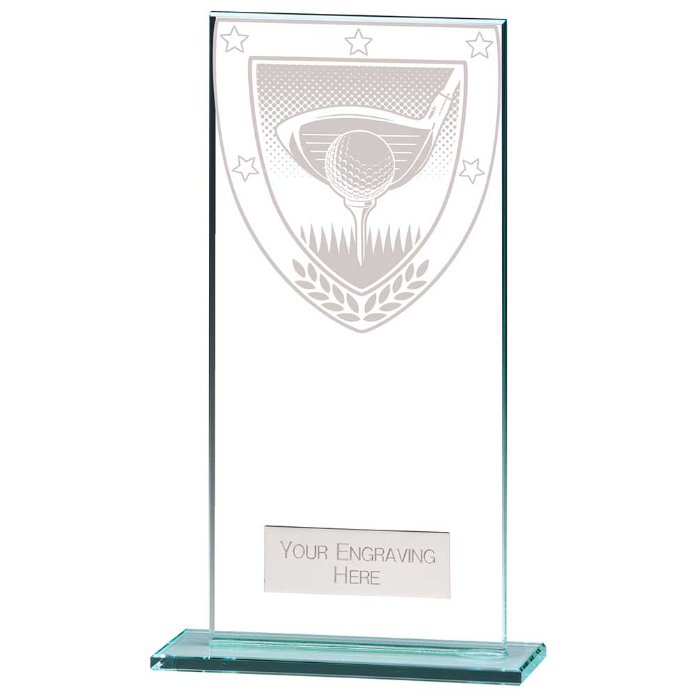 Millennium Golf Jade Glass Award 180mm