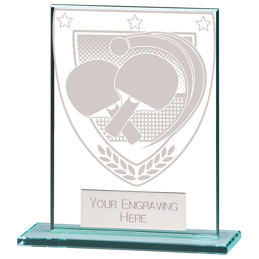 Millennium Table Tennis Jade Glass Award 110mm