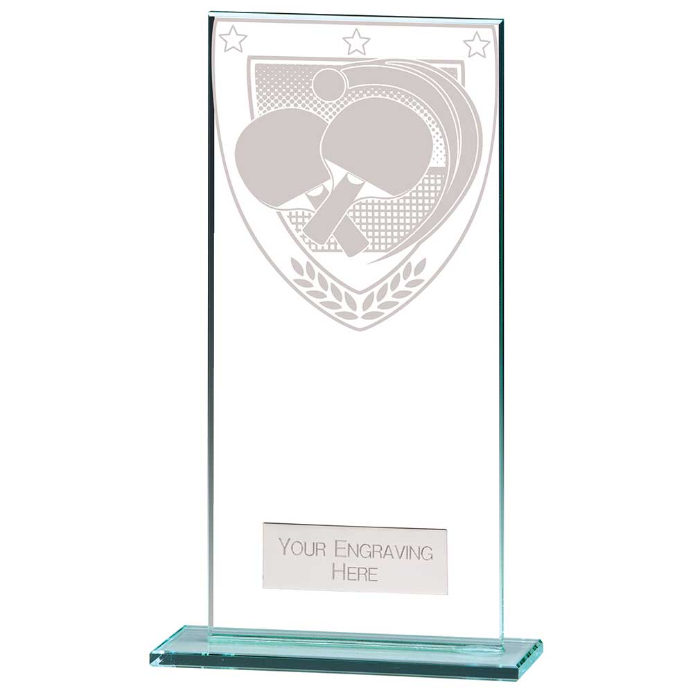 Millennium Table Tennis Jade Glass Award 180mm