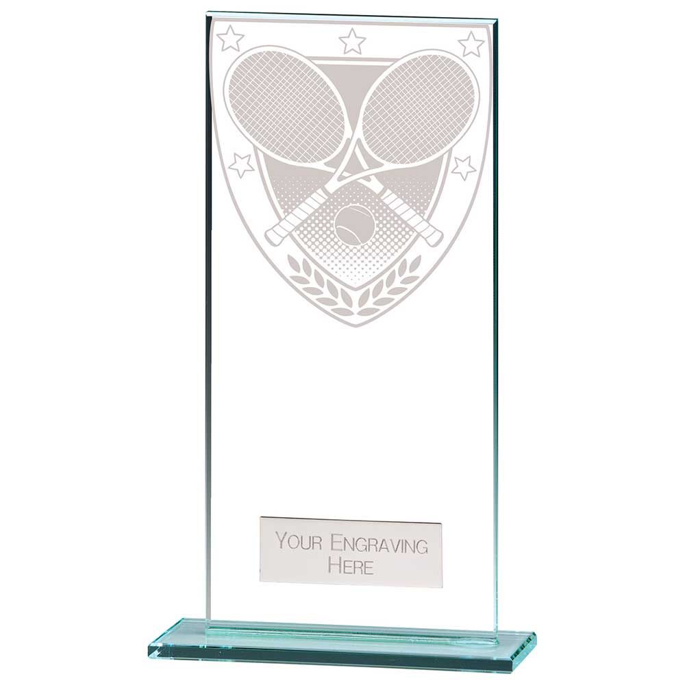 Millennium Tennis Jade Glass Award 180mm
