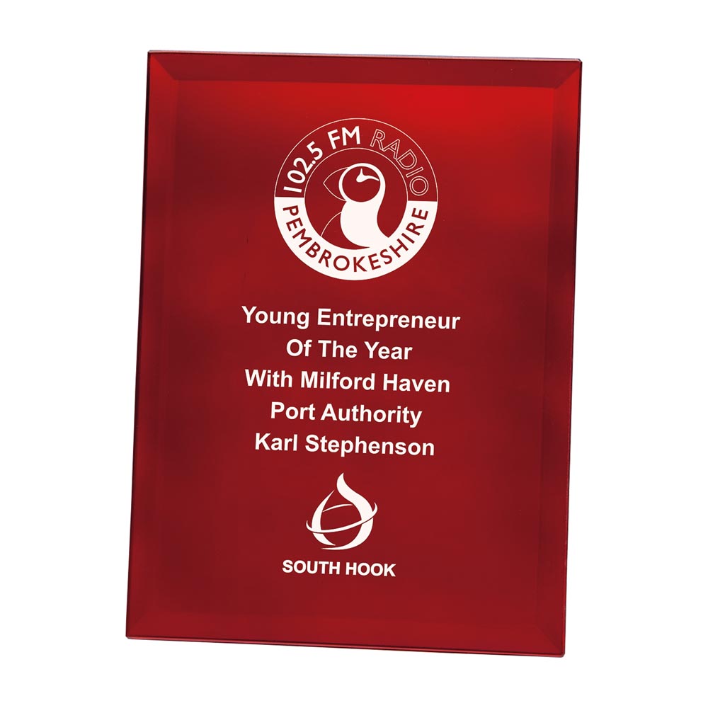 Mirage Ruby Red Mirrored Plaque 150mm (5mm Thick)