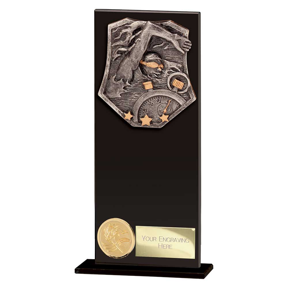 Titan Hero Swimming Glass Award Jet Black 200mm