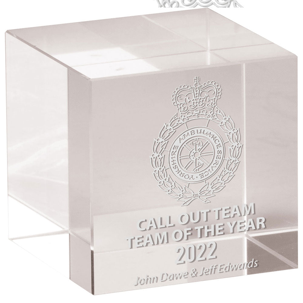 Mentor Block Crystal Award 50mm (50mm Thick)