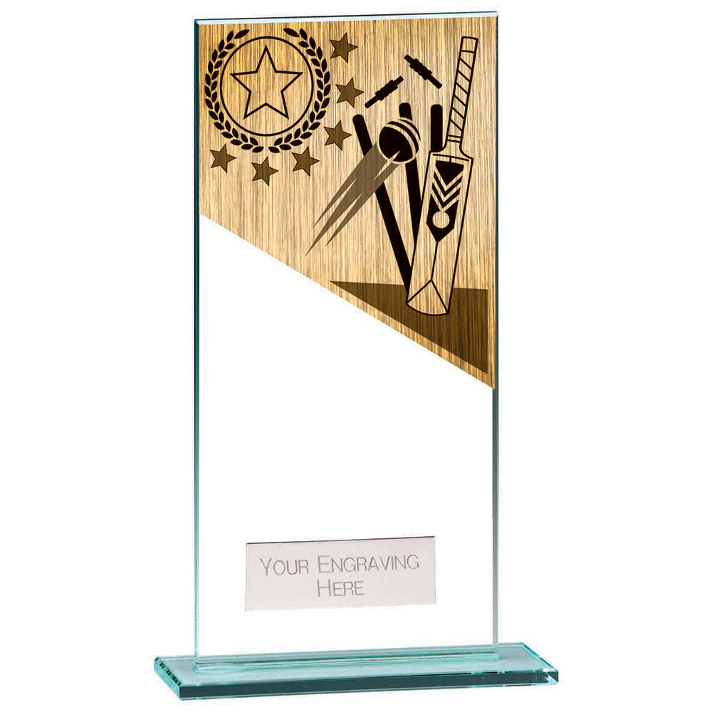 Mustang Cricket Jade Glass Award 180mm