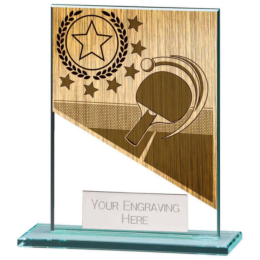 Mustang Table Tennis Jade Glass Award 110mm