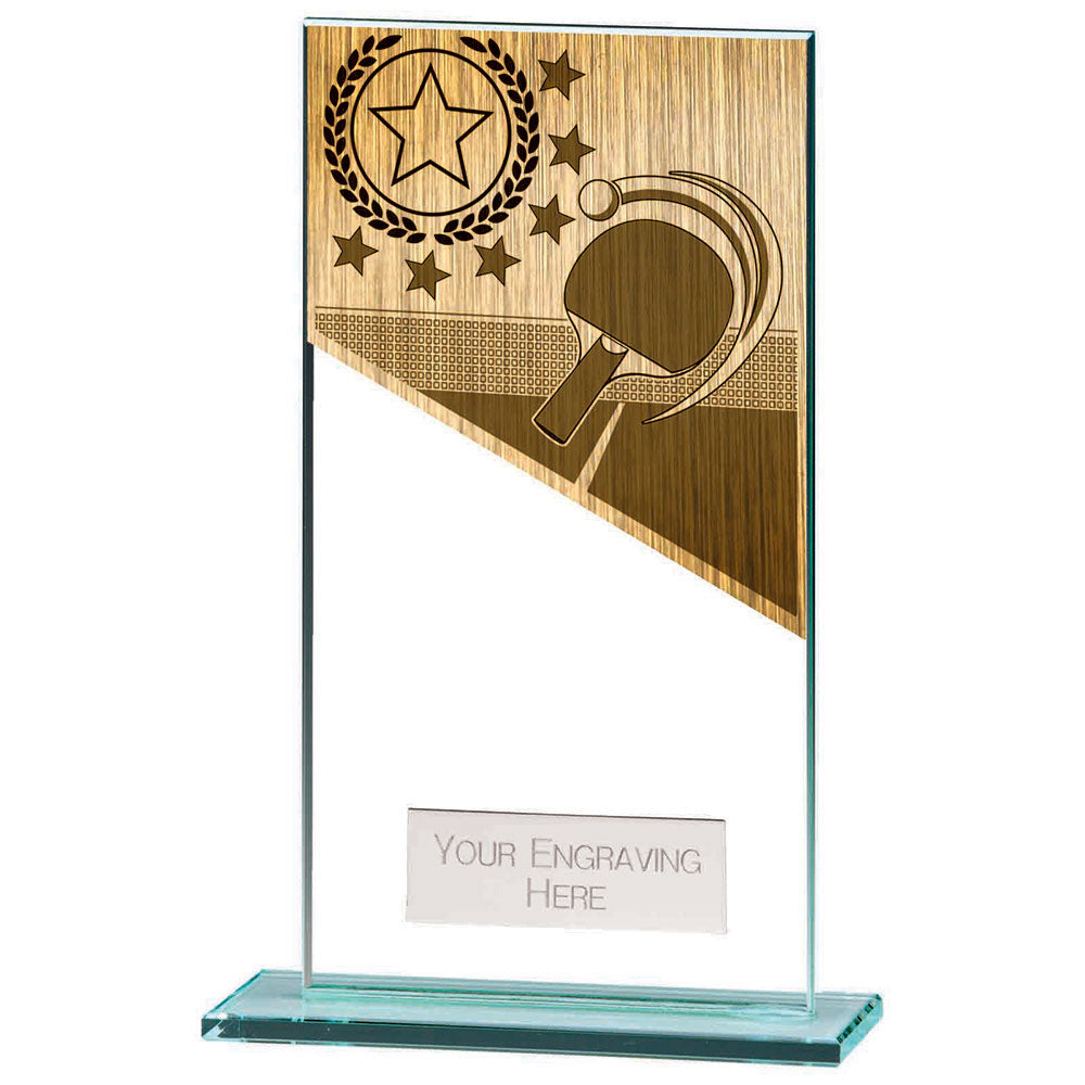 Mustang Table Tennis Jade Glass Award 160mm