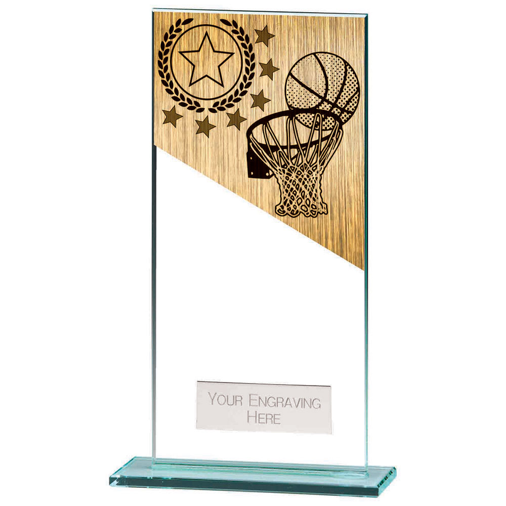 Mustang Basketball Jade Glass Award 180mm