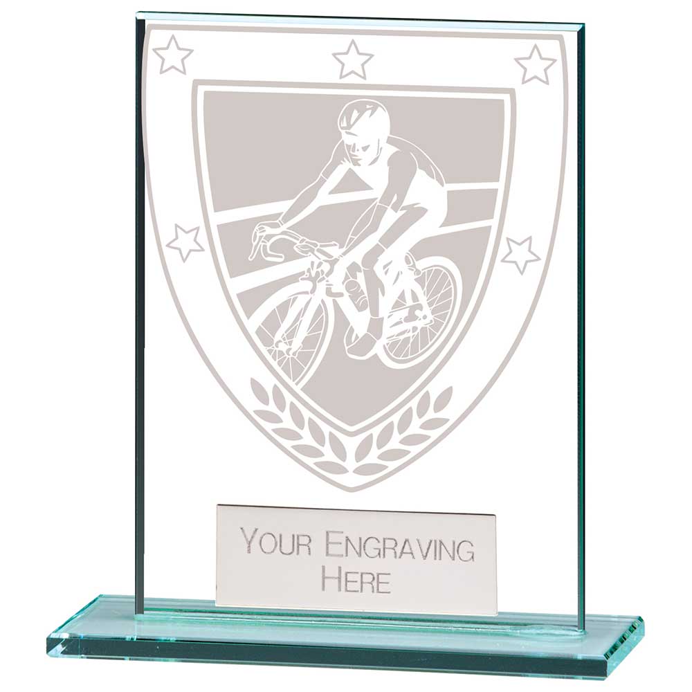 Millennium Cycling Jade Glass Award 110mm