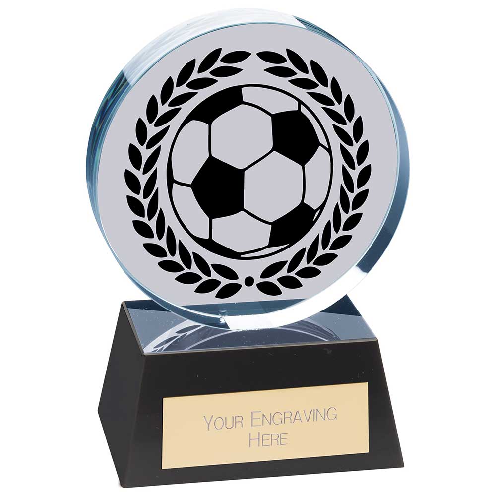 Emperor Football Crystal Award 125mm (20mm Thick)