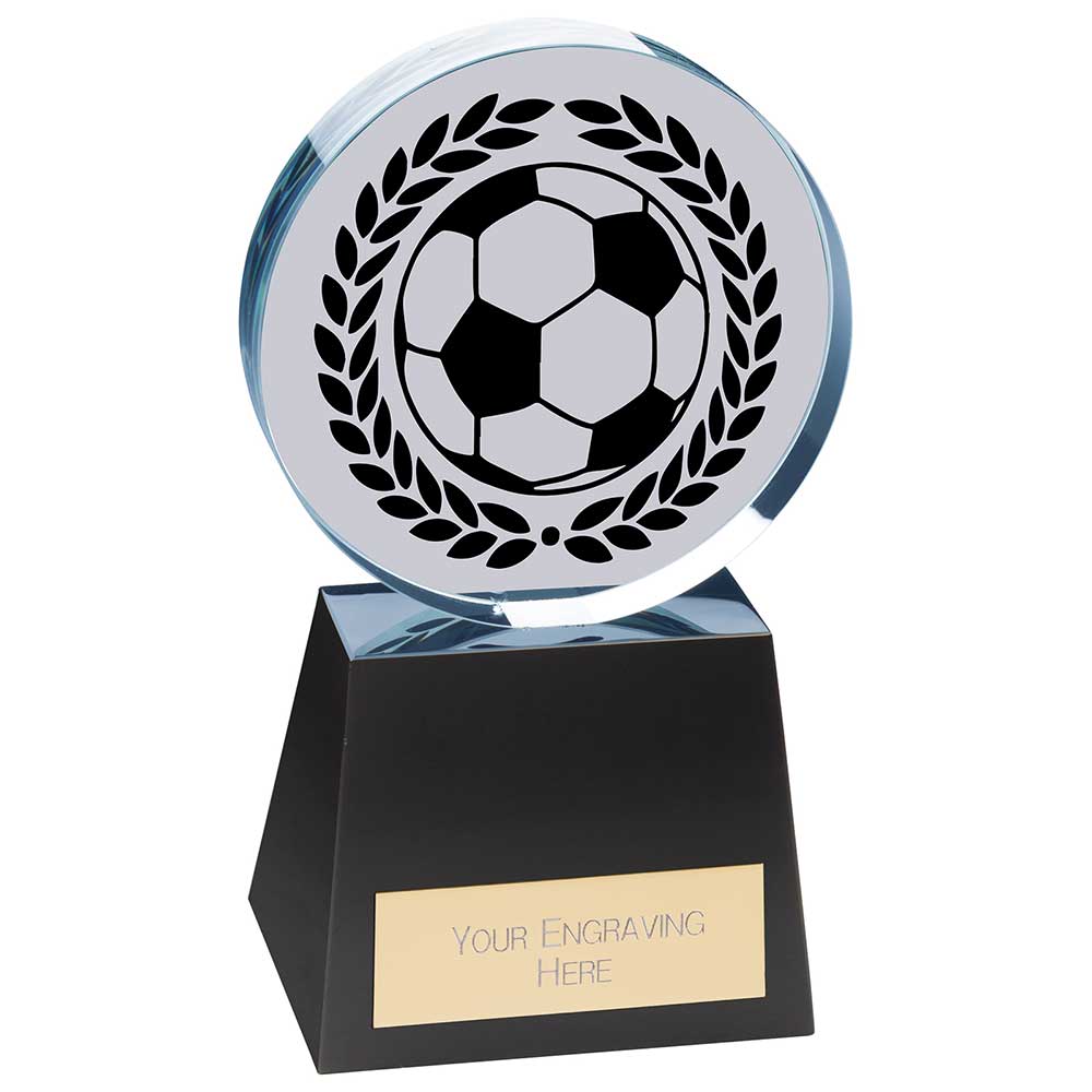 Emperor Football Crystal Award 155mm  (20mm Thick)