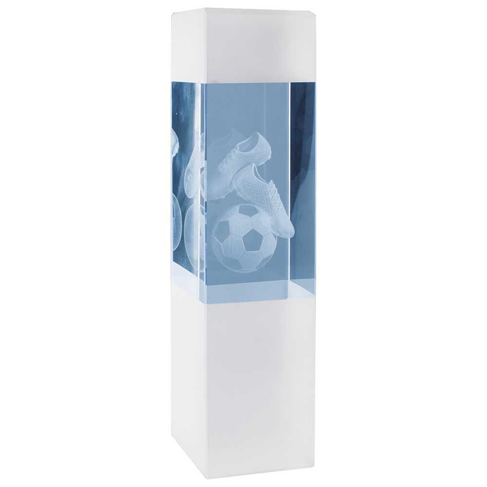Arctic Blast Football Crystal Award 190mm  (50mm Thick)