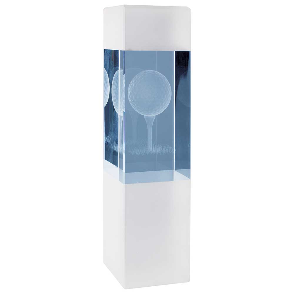 Arctic Blast Golf Crystal Award 190mm (50mm Thick)