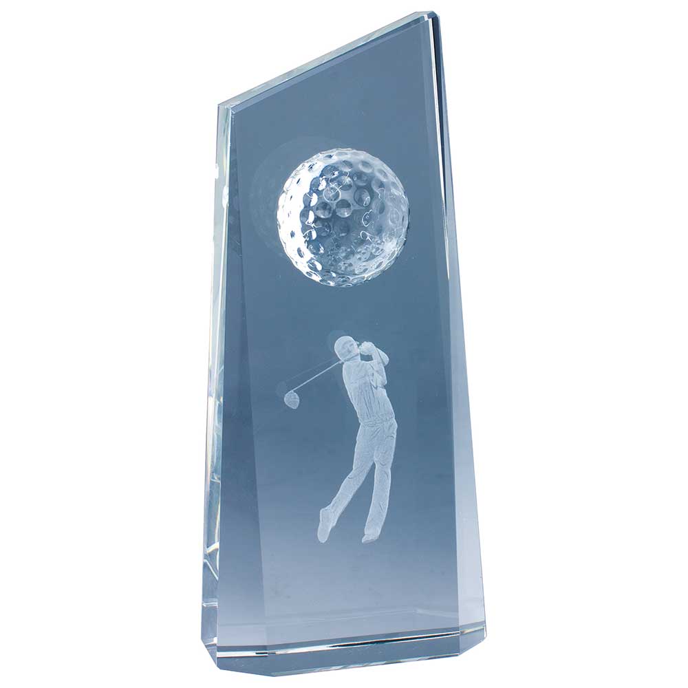 Wisdom Golf Crystal Award 180mm (30mm Thick)